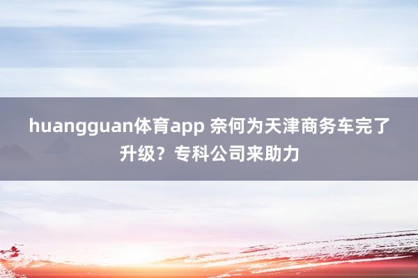 huangguan体育app 奈何为天津商务车完了升级？专科公司来助力