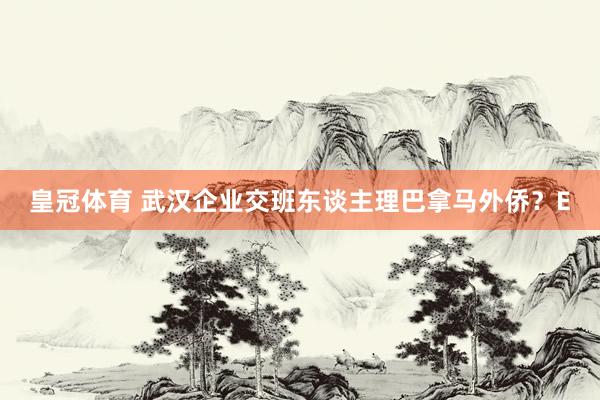 皇冠体育 武汉企业交班东谈主理巴拿马外侨？E