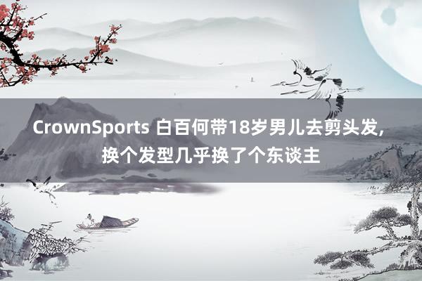 CrownSports 白百何带18岁男儿去剪头发， 换个发型几乎换了个东谈主